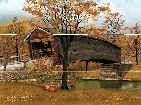 Fall at Humpback Bridge Pallet Art