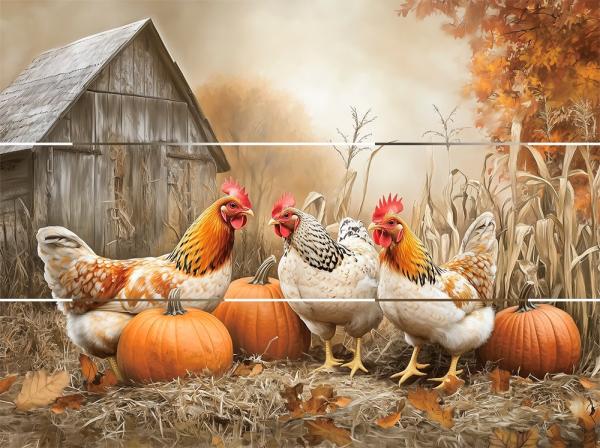 Harvest Hens Pallet Art