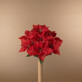 13"H Poinsettia Bush x 7