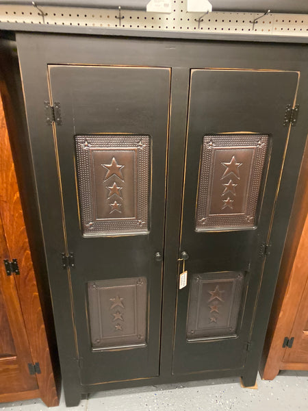 Pie Safe - 56" Double Door with Copper Star Tin Panels
