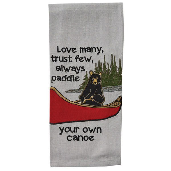 Paddle Your Own Canoe Decorative Dishtowel