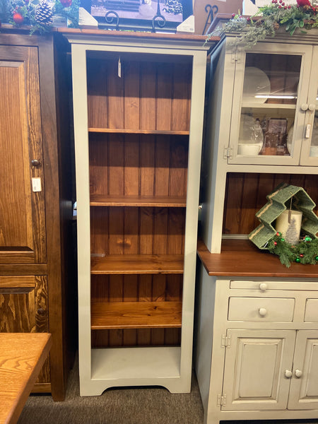 Bookcase-J15 6' Narrow Open-Gray with Cherry
