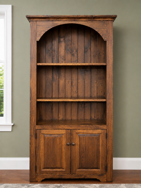 Bookcase-J119 6' Large Colonial with Doors -Seely-satin finish