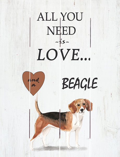 Love and Beagle Pallet Art