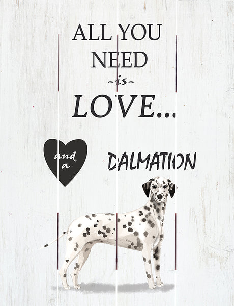 Love and Dalmation Pallet Art