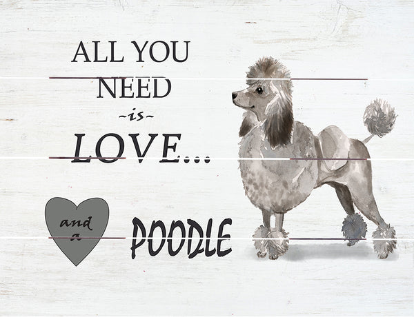 Love and Poodle Pallet Art