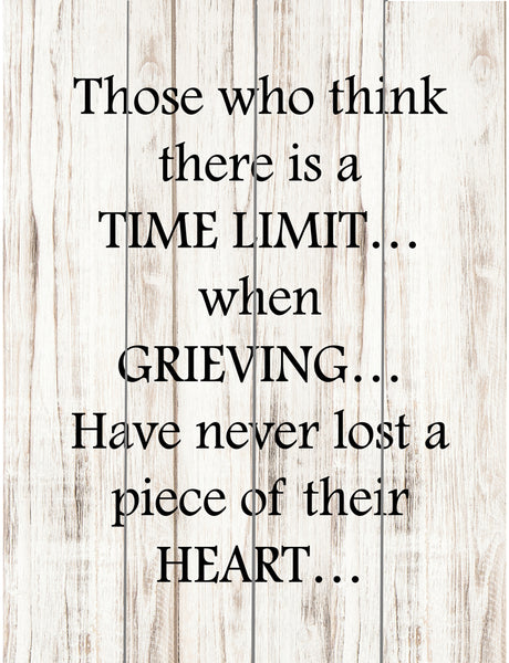 No Time Limit to Grieving Pallet Art