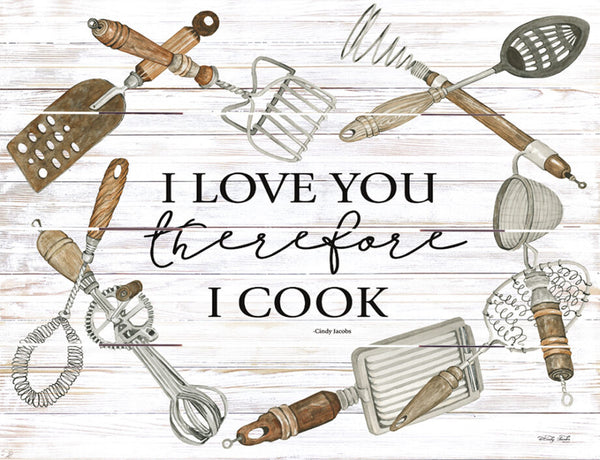 I Love You Therefore I Cook Pallet Art