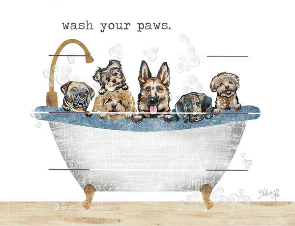 Wash Your Paws Pallet Art