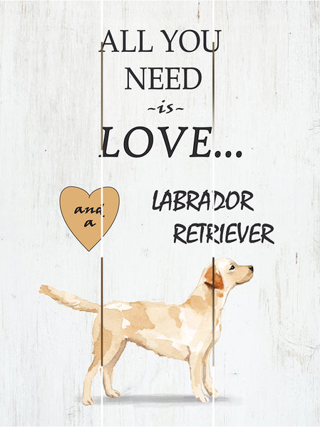 Love and Labrador Retriever Pallet Art