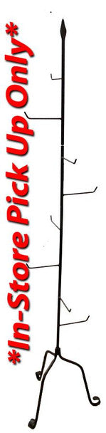 Amish Made Iron - Basket stand with decorative flame at top