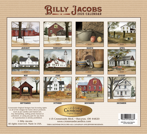 2025 CalendarBilly Jacobs KC Collections