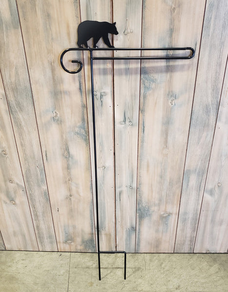 Amish Made Iron - Garden Flag Pole-Bear