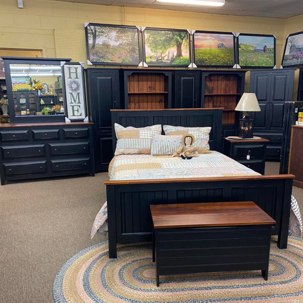 Bed-Oxford-Black with Michael's Cherry & Accessory Pieces-Sold Separately