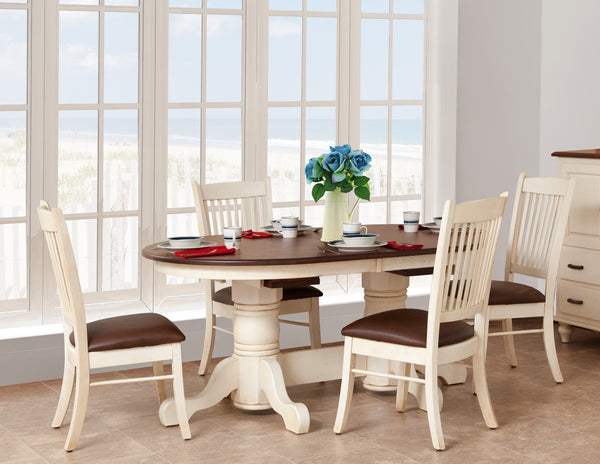 Lancaster Legacy Nantucket Collection Table (904 Series) & Concord Side Chairs with Leather Seats (776 Series)