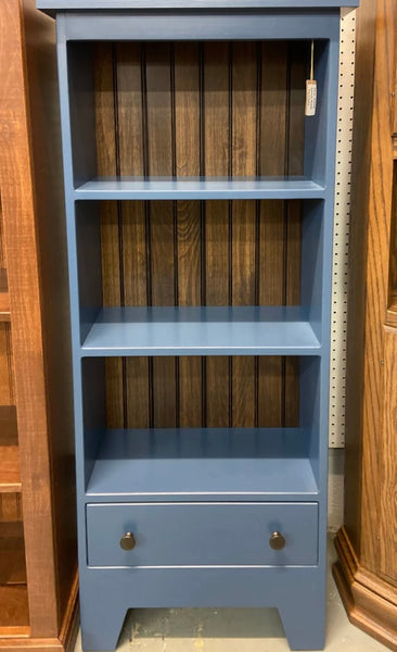 Bookcase-CT04 with Drawer-Cobalt Blue with Kona