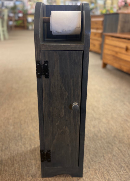 FINAL PRICE-Toilet Paper Cabinet-Antique Slate with Solid Panel Door