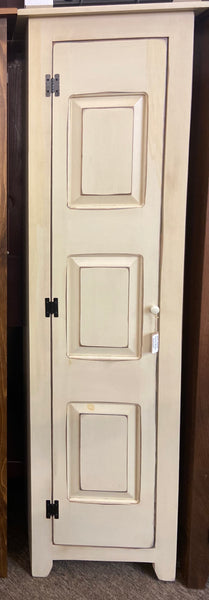 Pie Safe-72" Single Door with Raised Panels - Antique White