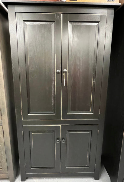 Pantry with Raised Panel Doors - Black