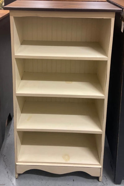 Bookcase-500-64 Open Shelf - Antique White with Kona