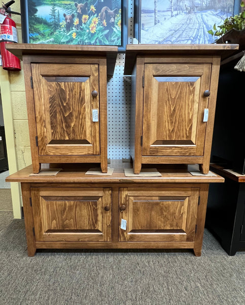 Set-Coffee Table with 4 Doors & 2 End Tables