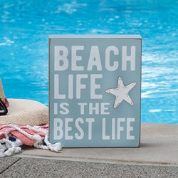 Beach Life Starfish Box Sign