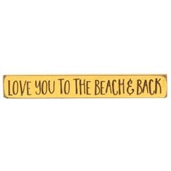 Love You to the Beach and Back Engraved Block