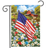 American Flower Field Garden Flag