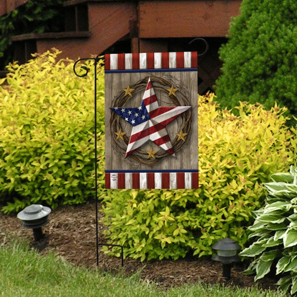 American Barn Star Garden Flag