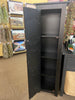 Pie Safe-72" Single Door with Raised Panels - Black