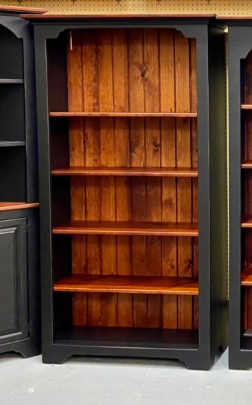 Bookcase-J18 6' Large Open-Black with Michael's Cherry