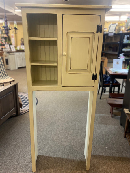 Over the Toilet Cabinet-Antique White with Raised Panel Door