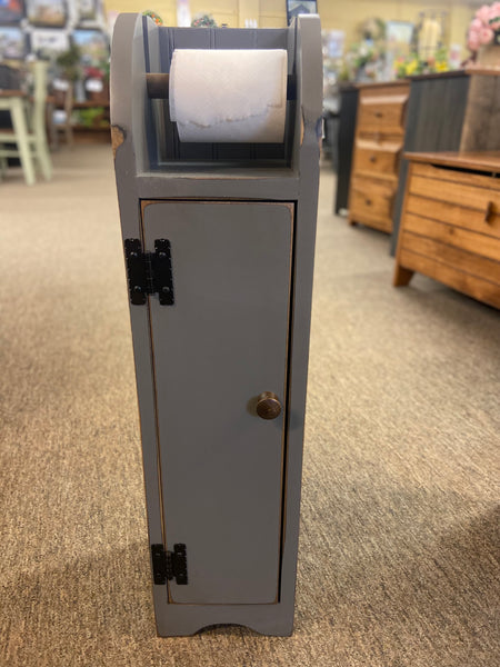 FINAL PRICE-Toilet Paper Cabinet-Gray with Solid Panel Door