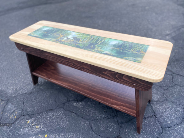 Bench with Print