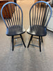Chair-Windsor Swivel Pub - Black - Set of 2