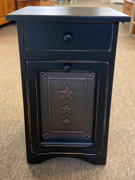 Small Trash Bin-Black with Copper Star Insert