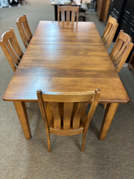 J41-2S-Amish Made Extension Table Set-Seely Stain