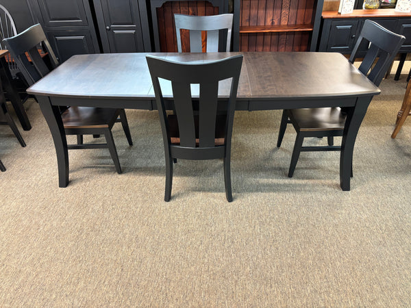 L902D2C-Amish Made LANCASTER LEGACY Table Set-Black with Cocoa