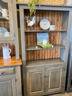 Bookcase-CT54 6' with Doors-Smoke with Seely