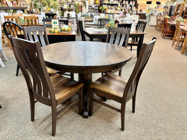 J48E2 PED-Amish Made Table Set-Kona with Special Walnut