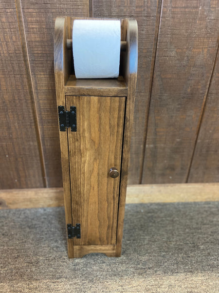 FINAL PRICE-Toilet Paper Cabinet-Special Walnut with Solid Panel Door