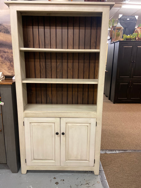 Bookcase-6' with Doors-Antique White with Kona