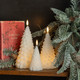 CREAM SHIMMER 3D FLAME FIR TREE CANDLES-SOLD SEPARATELY
