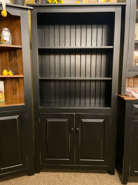 Bookcase-CT54 6' with Doors-Black