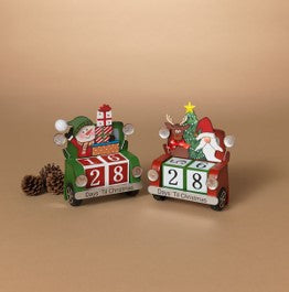 6.25"H Wood Christmas Countdown Blocks