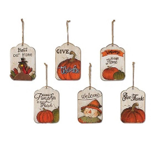 5.2"H Wood Harvest Ornament