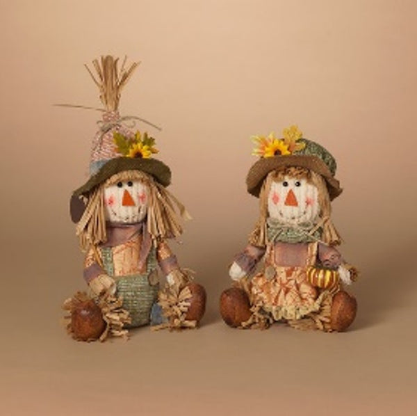 10"H Plush Harvest Sitting Scarecrow