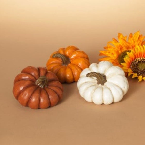 3.5"H Resin Harvest Pumpkins