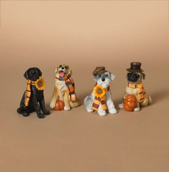 4.1"H Resin Harvest Dogs
