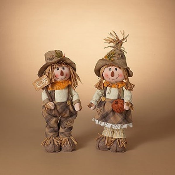 19"H Plush Standing Scarecrow